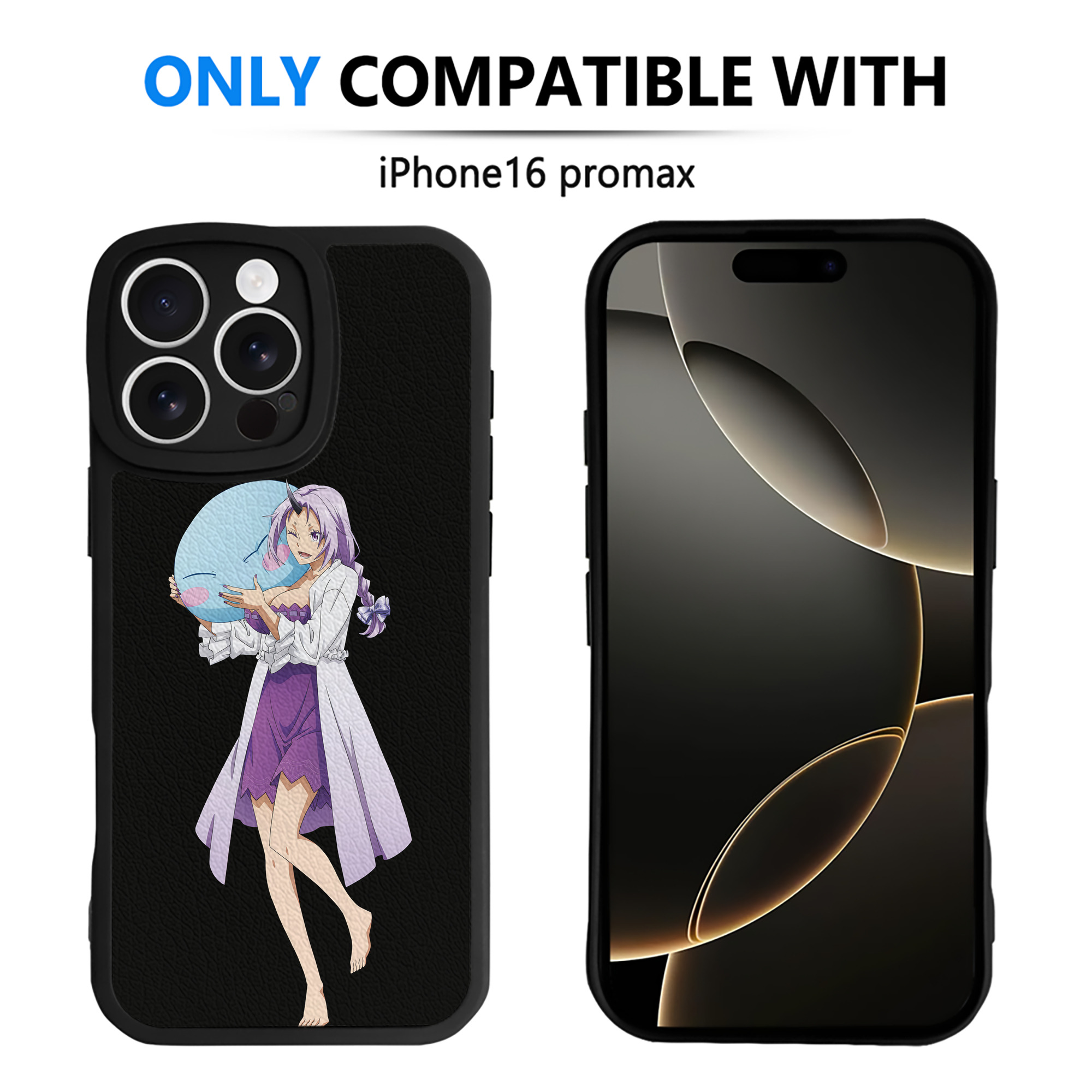 （画像用） 転スラ Regarding Reincarnated to Slime 【iPhone 16シリーズ対応】シリコンスマホケース（レザー調） 材質：シリコン